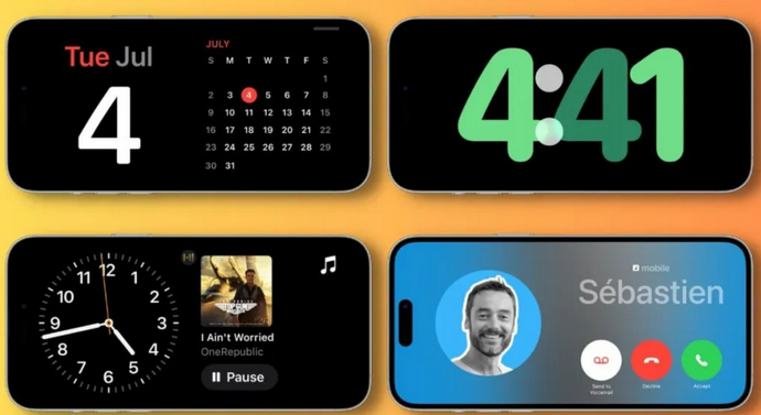 班戈苹果手机维修分享iOS17横屏充电待机显示有什么好处 