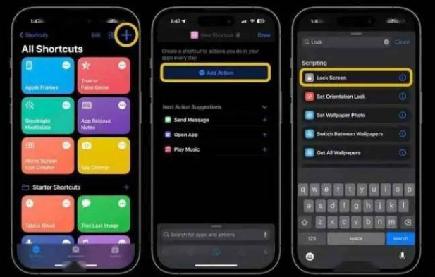 班戈苹果14锁屏维修店分享iPhone14升级iOS16.4后如何创建锁屏快捷方式 