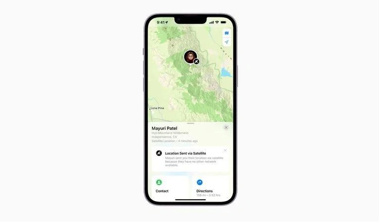 班戈苹果14维修分享iPhone14系列中 FindMy功能通过卫星分享位置方法教程 